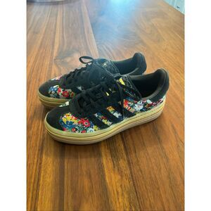 Adidas Women's Navy Gazelle Bold X Liberty Floral Lace Up Sneaker Shoes Sz 8.5